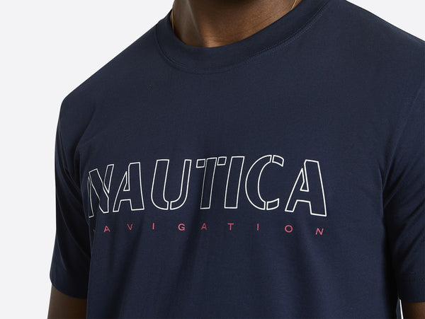 T-SHIRT NAUTICA COOK ΜE ΛΟΓΟΤΥΠΟ NAVY