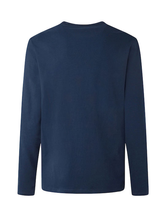 ΜΠΛΟΥΖΑ PEPE JEANS BASIC ΜΕ ΜΑΚΡΥ ΜΑΝΙΚΙ NAVY