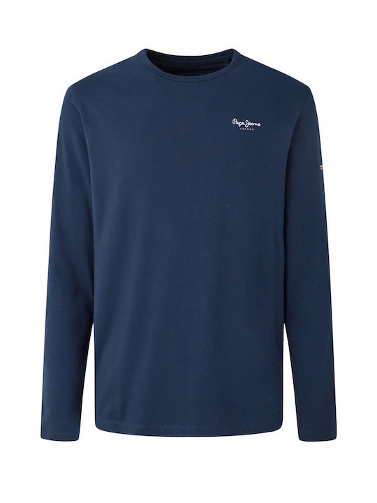 ΜΠΛΟΥΖΑ PEPE JEANS BASIC ΜΕ ΜΑΚΡΥ ΜΑΝΙΚΙ NAVY
