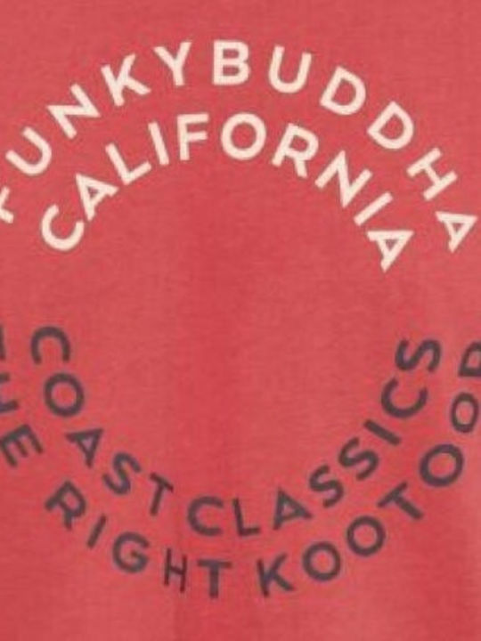 T-SHIRT FUNKY BUDDHA ME TEXT ARTWORK ΤΥΠΩΜΑ EARTH RED