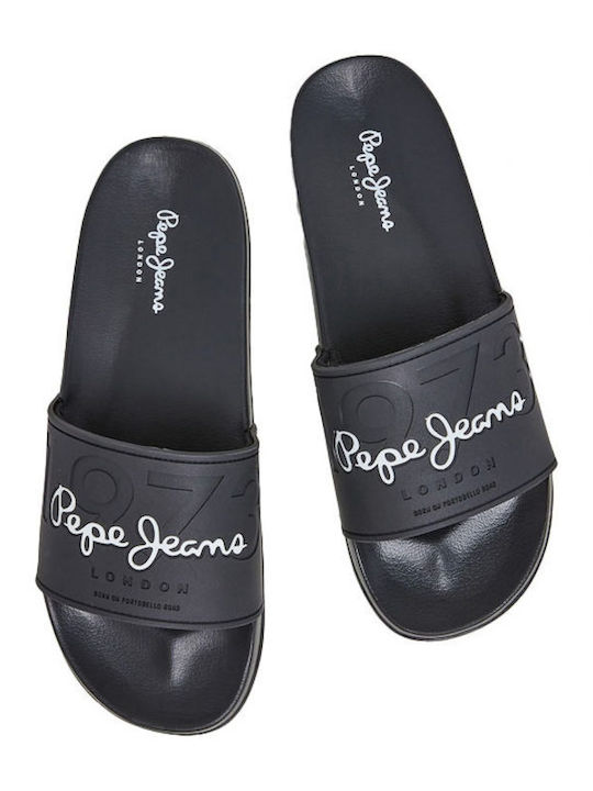 ΣΑΓΙΟΝΑΡΕΣ PEPE JEANS POOL SLIDES ΜΑΥΡΕΣ