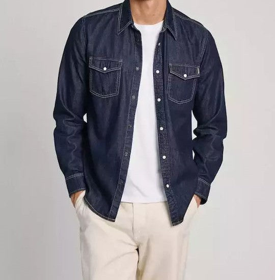 TZHN ΠΟΥΚΑΜΙΣΟ PEPE JEANS ΜΠΛΕ