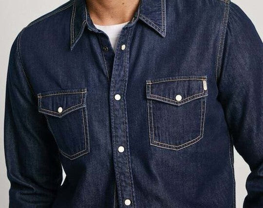 TZHN ΠΟΥΚΑΜΙΣΟ PEPE JEANS ΜΠΛΕ