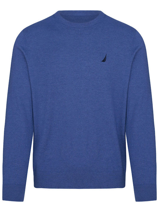 ΜΠΛΟΥΖΑ ΠΛΕΚΤΗ NAUTICA ΜΕ ΛΑΙΜΟΚΟΨΗ ΜΠΛΕ