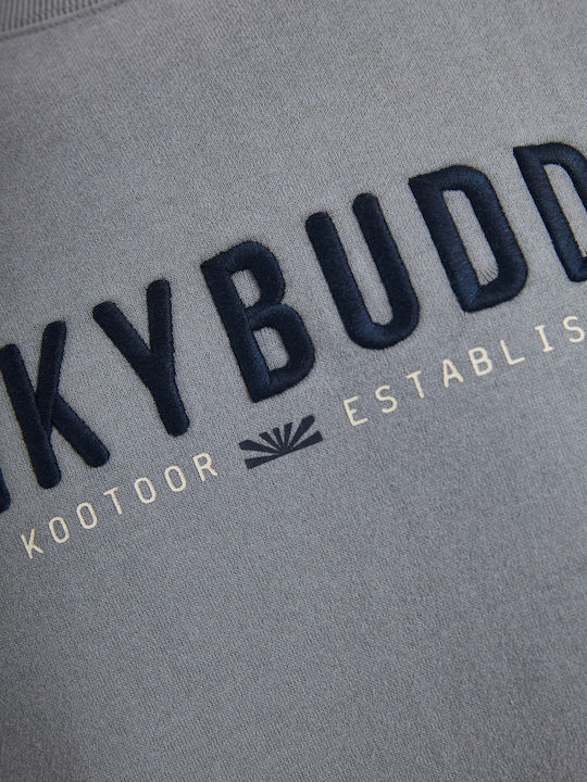 ΦΟΥΤΕΡ FUNKY BUDDHA ΜΕ ΤΥΠΩΜΕΝΟ LOGO STEEL GREY