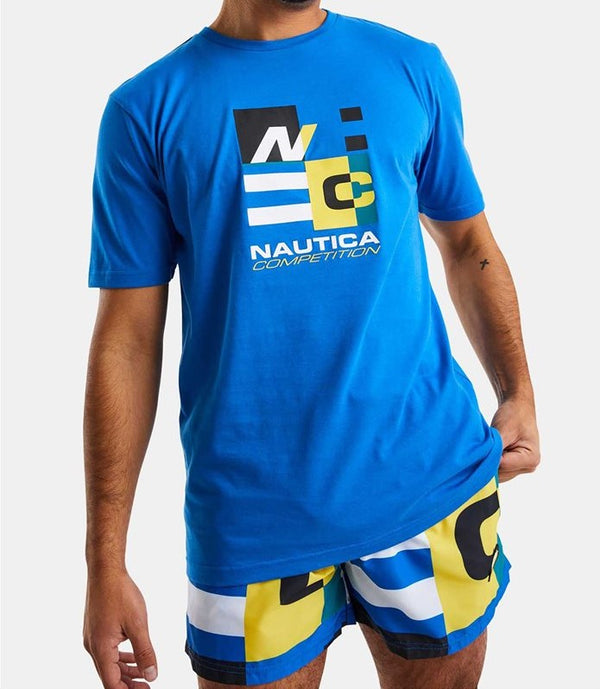 T-SHIRT NAUTICA ΜΕ LOGO PRIND ΜΠΛΕ