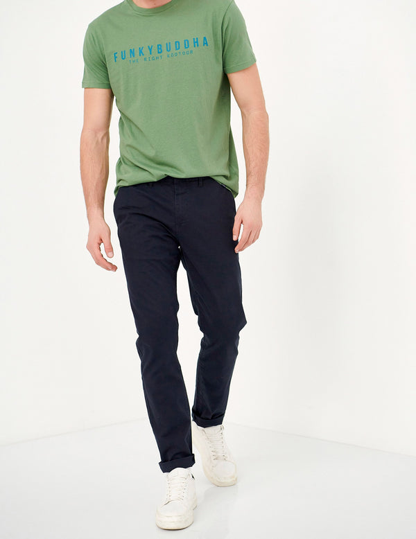 ΠΑΝΤΕΛΟΝΙ Funky Buddha Comfort-stretch chino  Navy