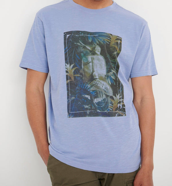 T-SHIRT FUNKY BUDDHA ΜΕ ΤΥΠΩΜΑ PURPLE