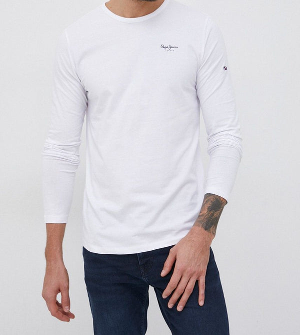 ΜΠΛΟΥΖΑ PEPE JEANS BASIC ΜΕ ΜΑΚΡΥ ΜΑΝΙΚΙ WHITE