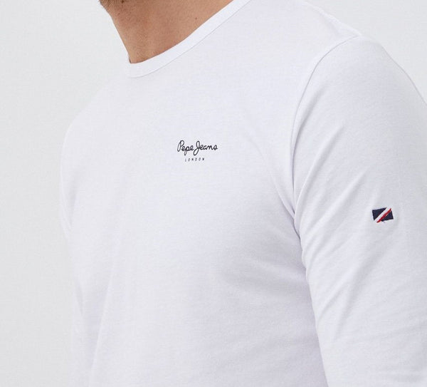 ΜΠΛΟΥΖΑ PEPE JEANS BASIC ΜΕ ΜΑΚΡΥ ΜΑΝΙΚΙ WHITE