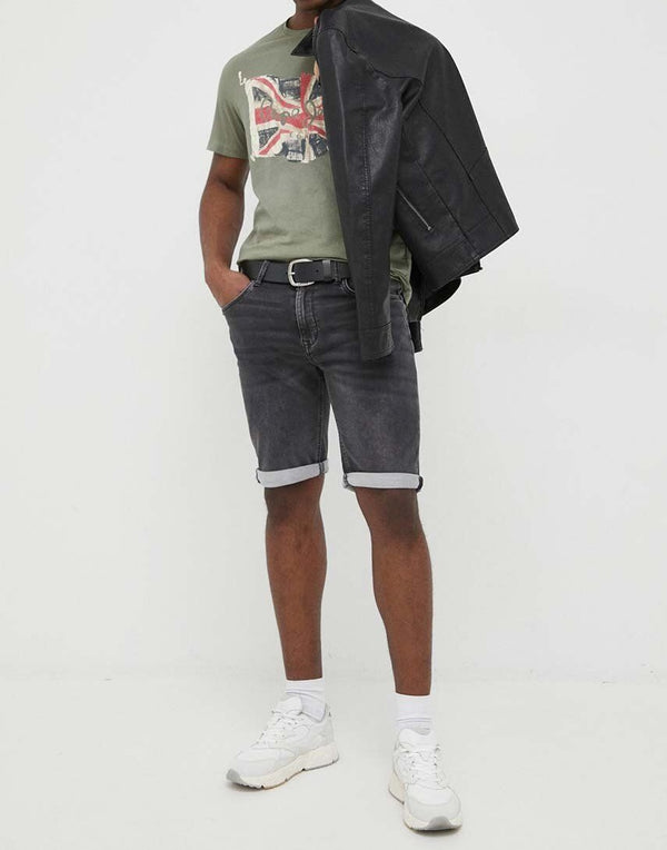 T-SHIRT PEPE JEANS FLAG LOGO ΧΑΚΙ