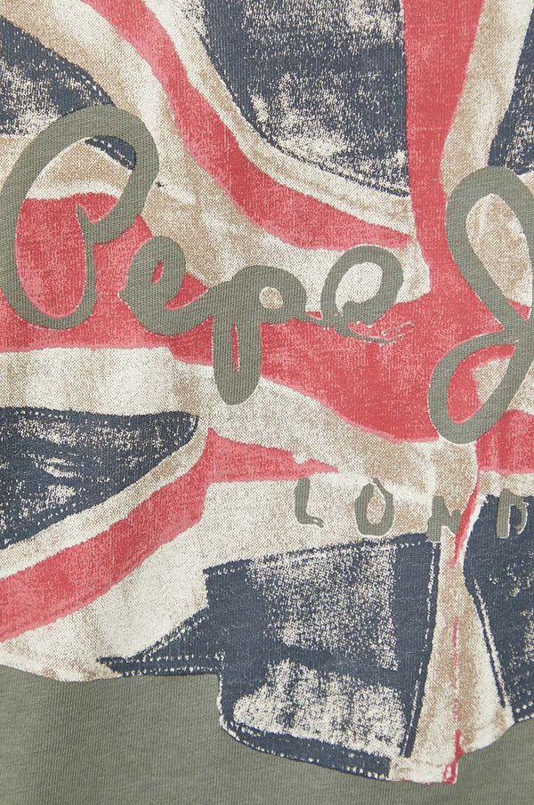 T-SHIRT PEPE JEANS FLAG LOGO ΧΑΚΙ